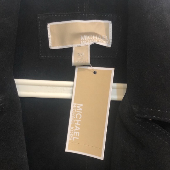 (BNWT) Michael Kors Suede Short Sleeve Moto Jacket - Picture 8 of 8